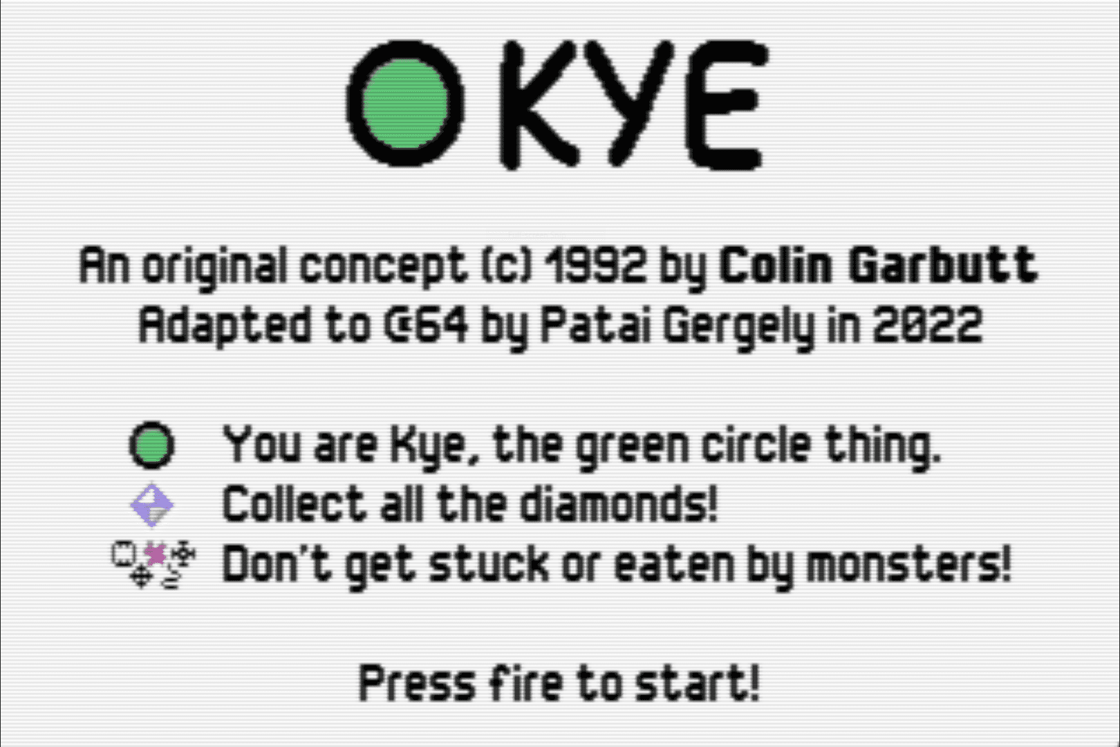 Kye for C64 screenshot