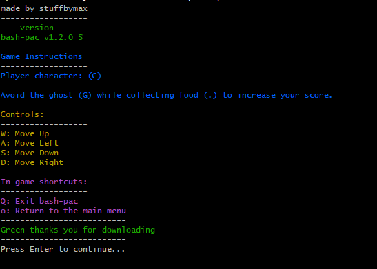bash-pac screenshot