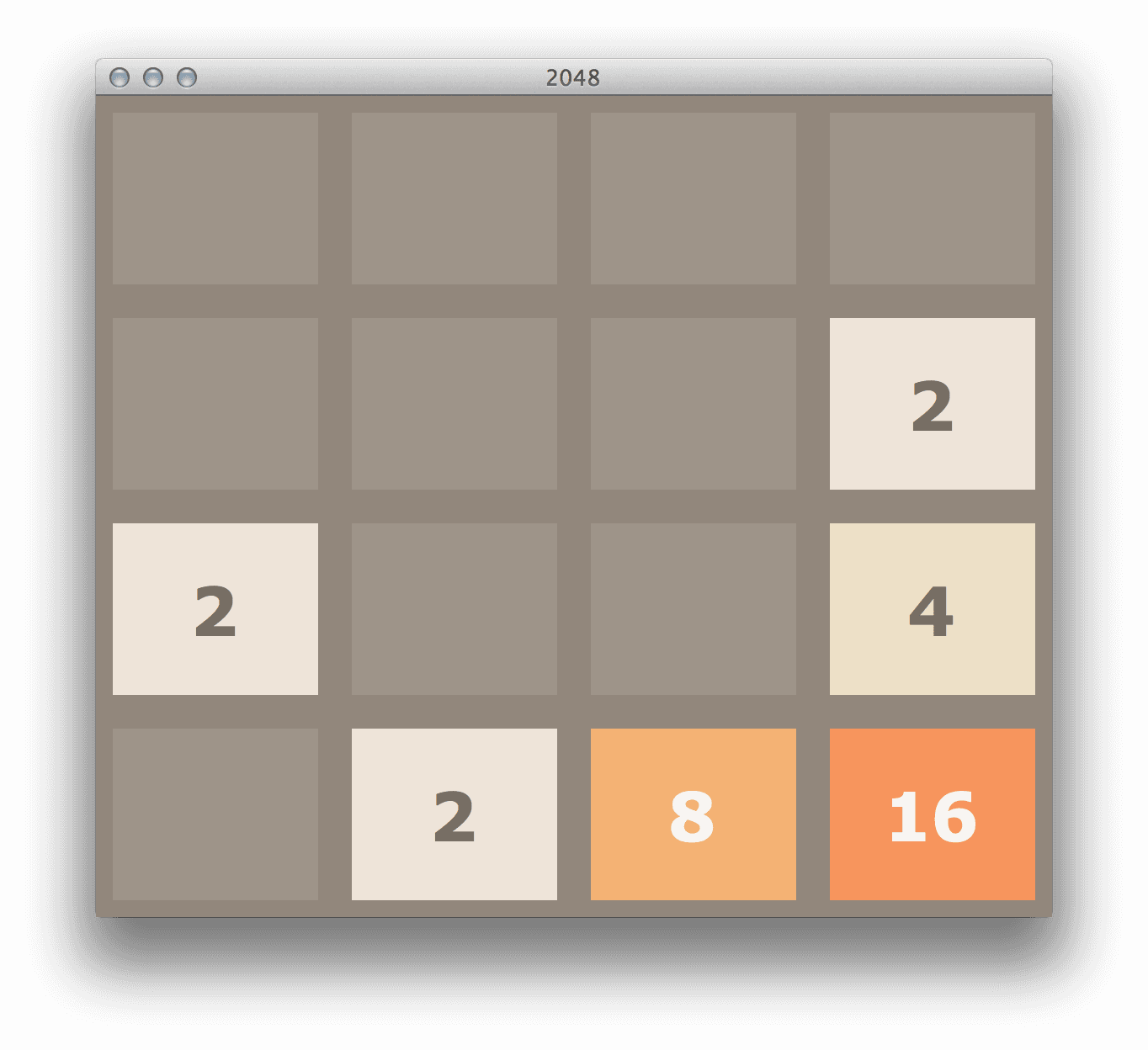 2048-python screenshot