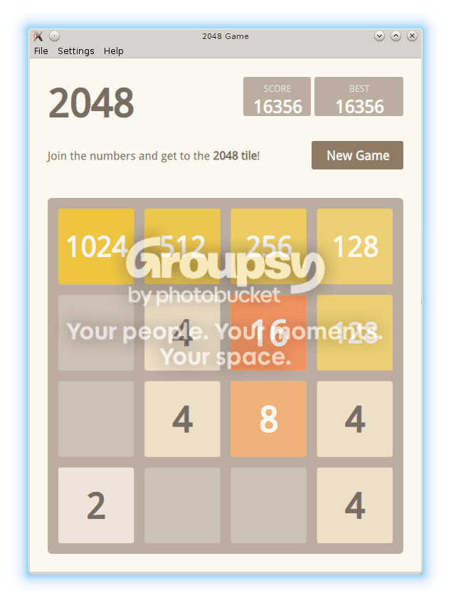 2048-Qt screenshot