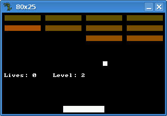 80x25 Breakout screenshot