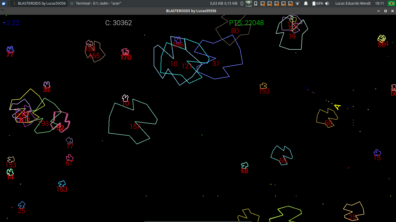 allegro blasteroids screenshot