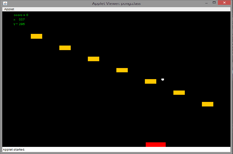 Arkanoid game in Java screenshot