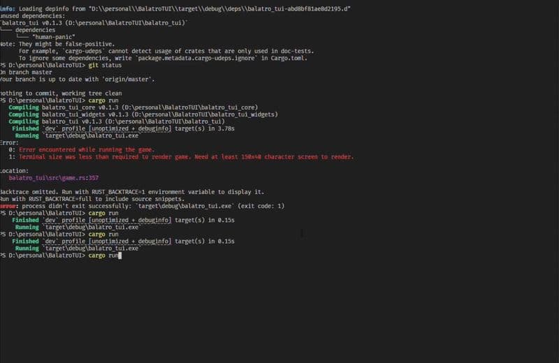 Balatro TUI screenshot