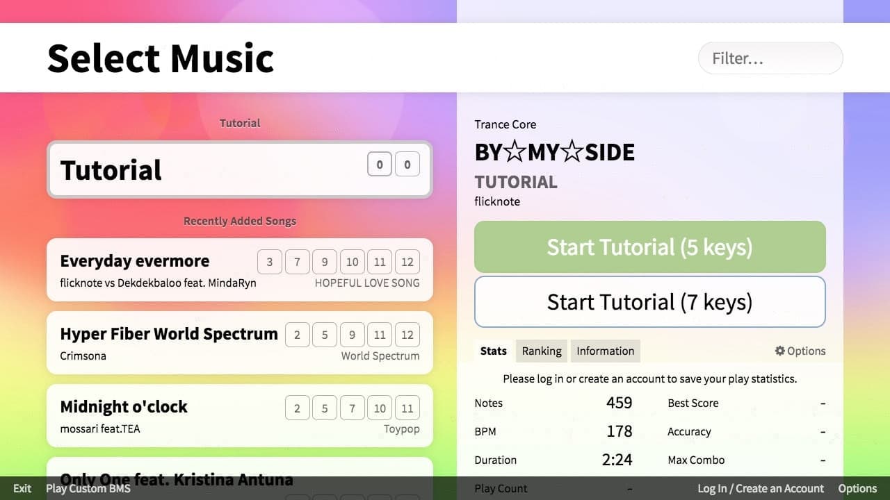 Bemuse screenshot