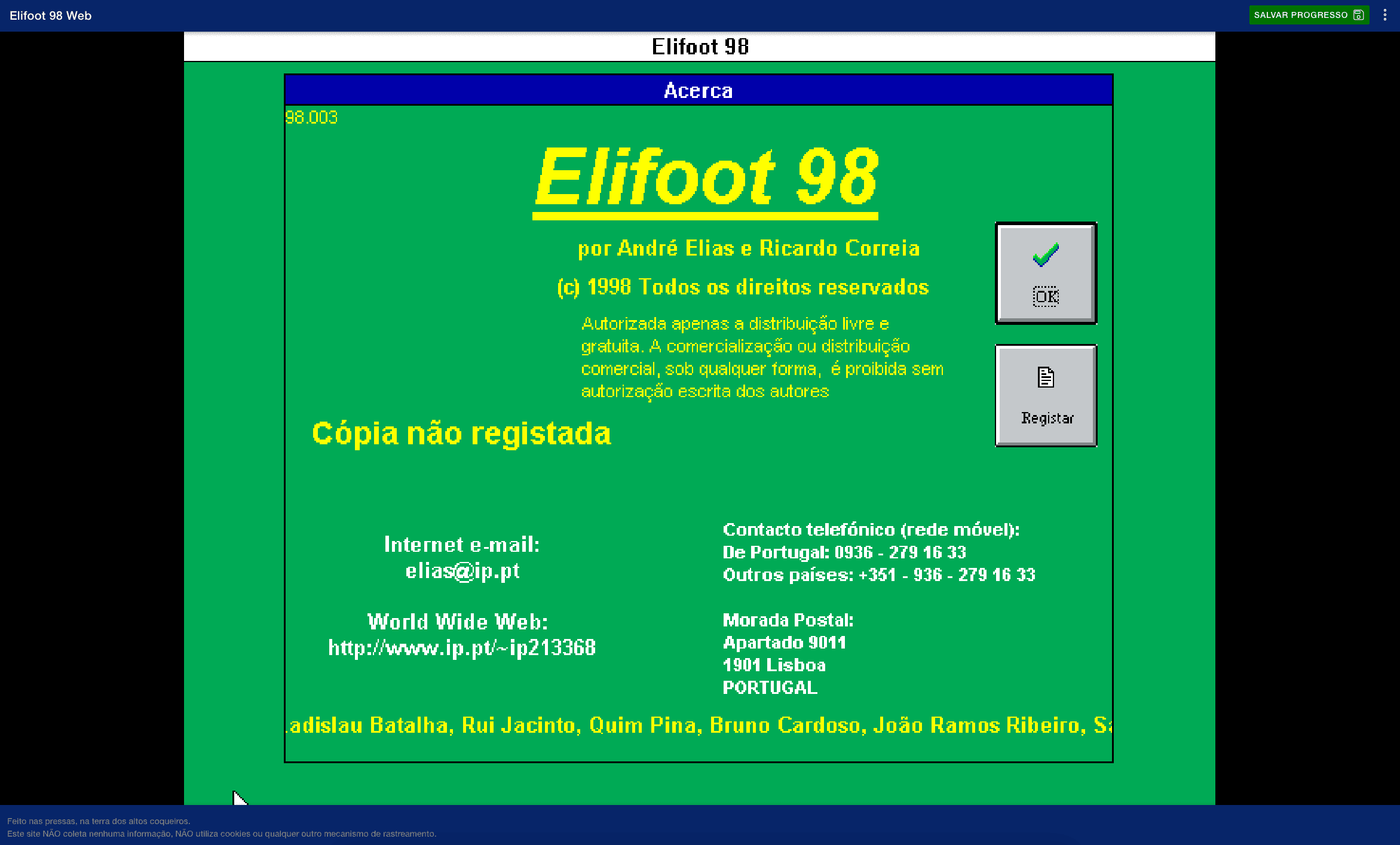 elifoot98web screenshot