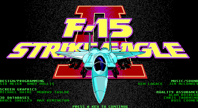 F-15 Strike Eagle 2 source code reconstruction screenshot