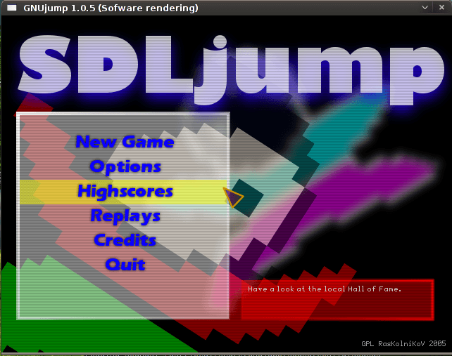 GNUjump screenshot