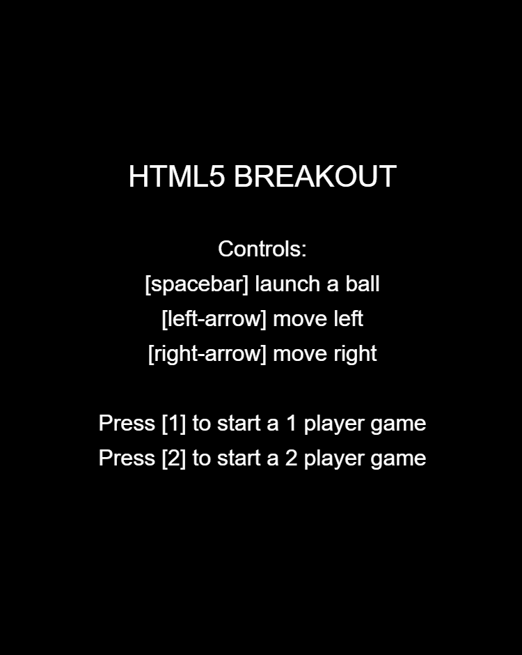 HTML5-Breakout screenshot