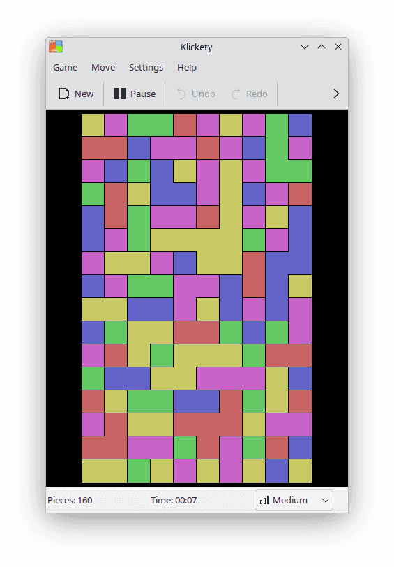 Klickety screenshot