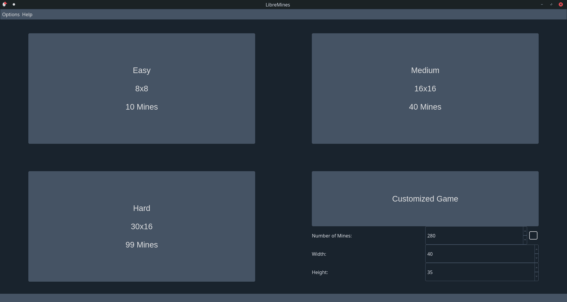 LibreMines screenshot