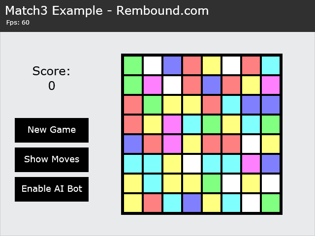 Match-3 Game HTML5 screenshot