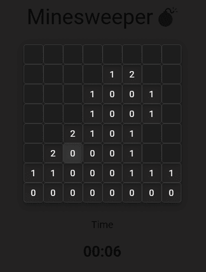 Minesweeper (Vue.js) screenshot