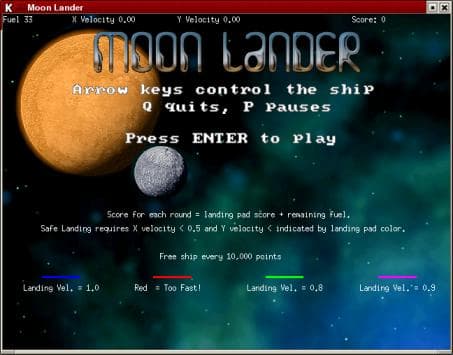 Moon Lander screenshot