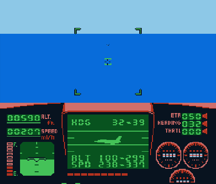 NES Top Gun: Carrier landing simulator screenshot