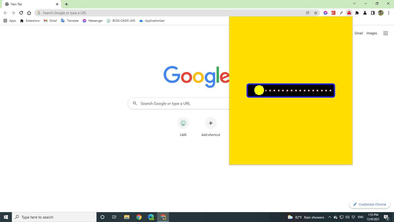 Pacman-popup screenshot