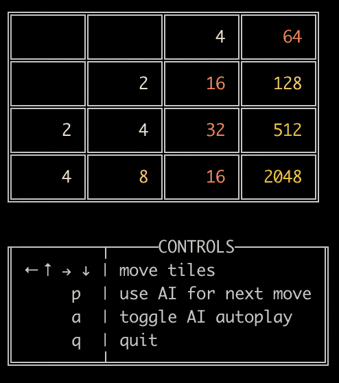 play-2048 screenshot