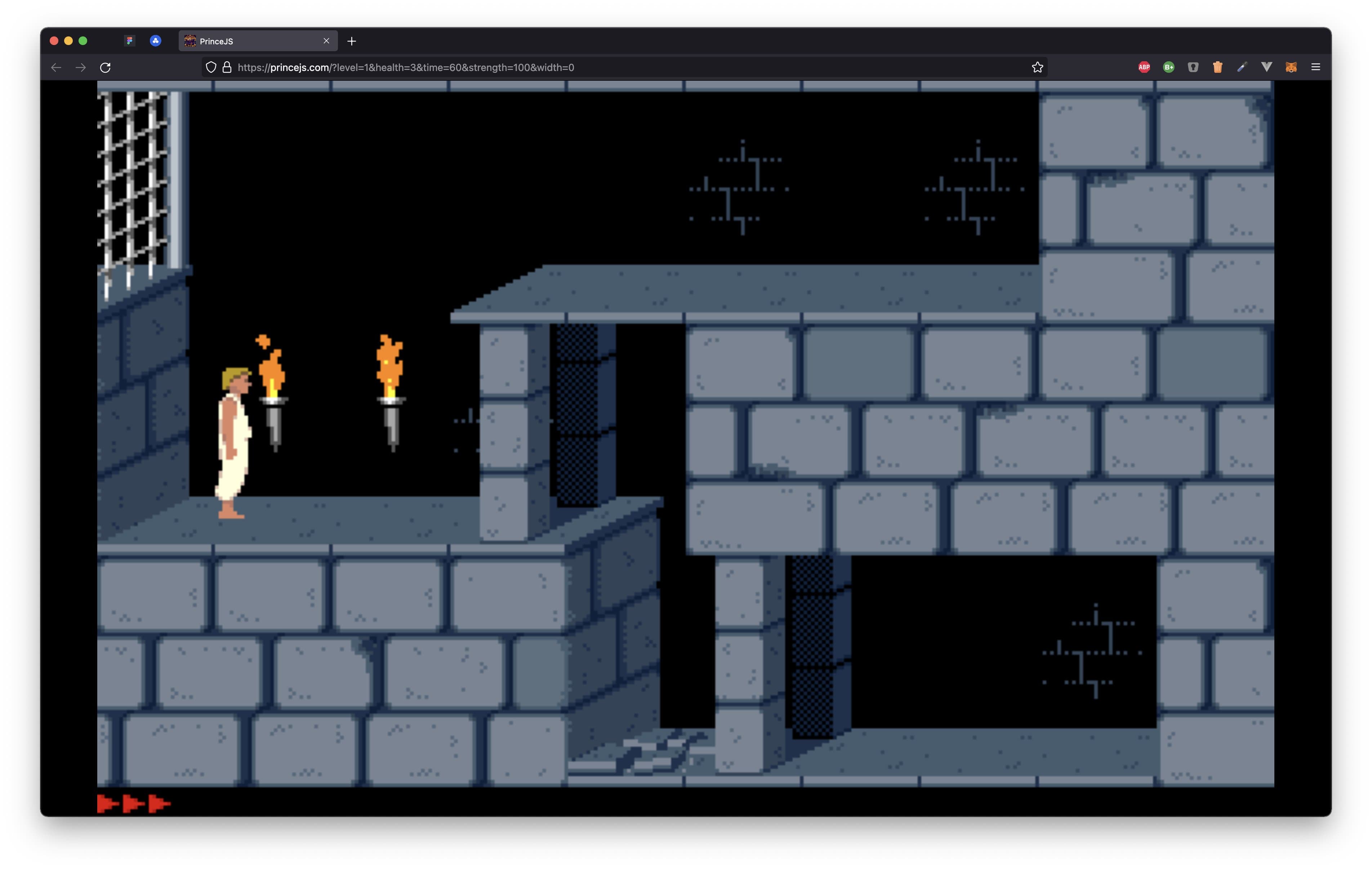 Prince of Persia (JS) - princejs.com screenshot
