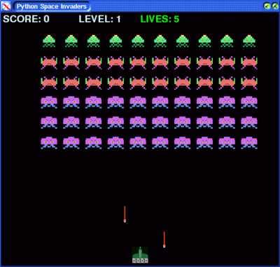 pyspaceinvaders screenshot