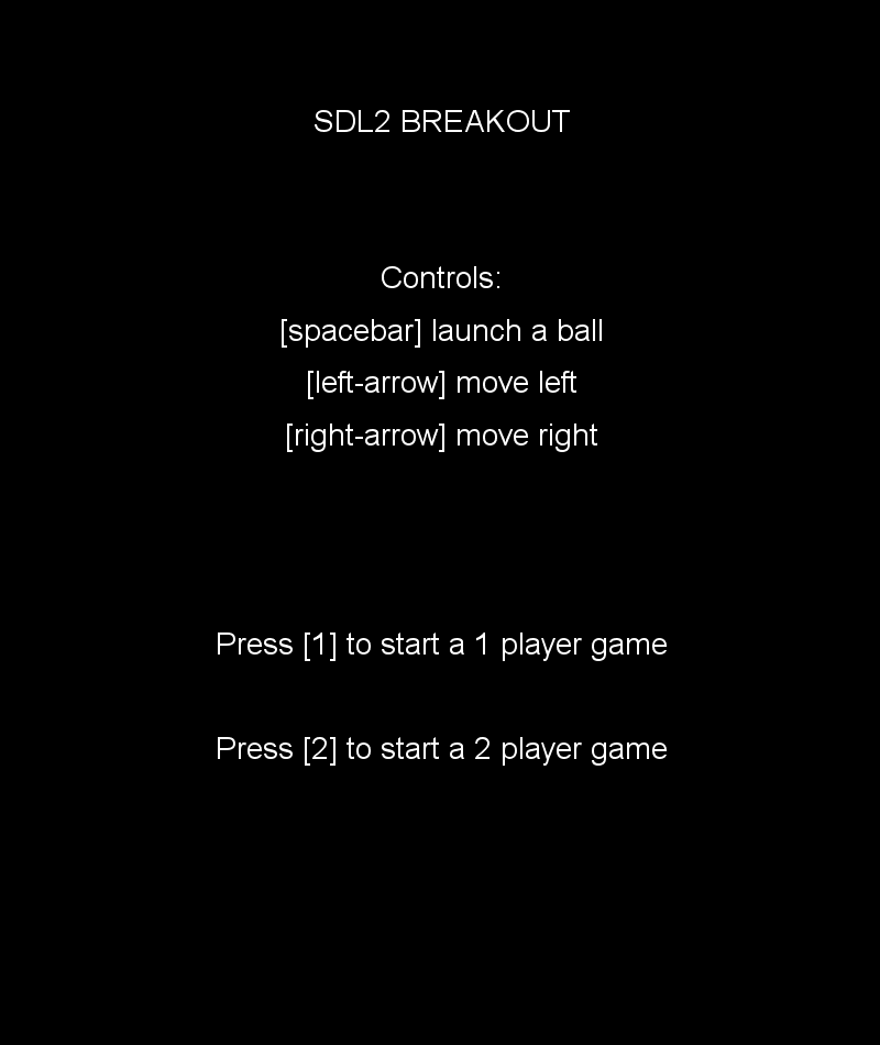 SDL2-Breakout screenshot