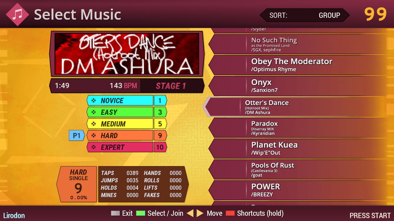 StepMania screenshot
