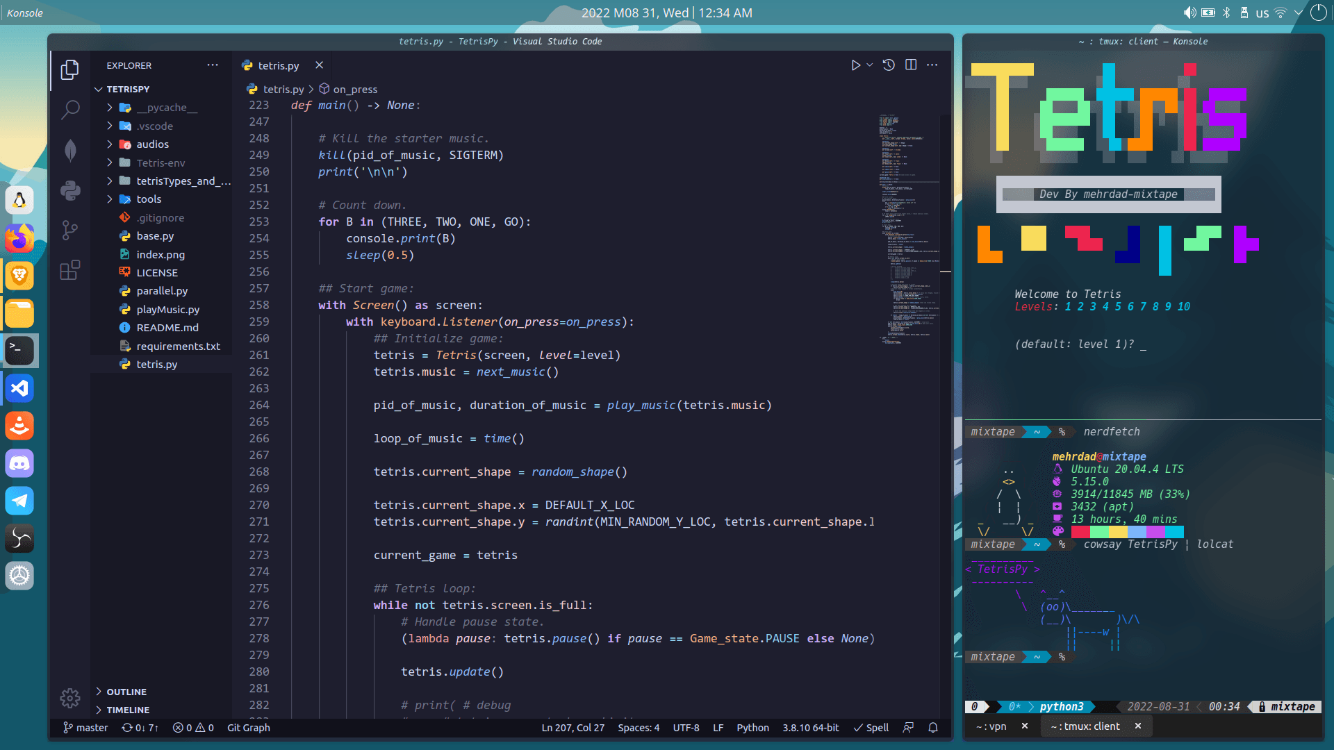 TetrisPy screenshot