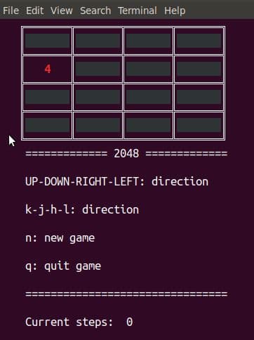 wasm-terminal-2048 screenshot