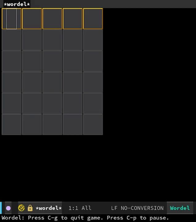 Wordel screenshot
