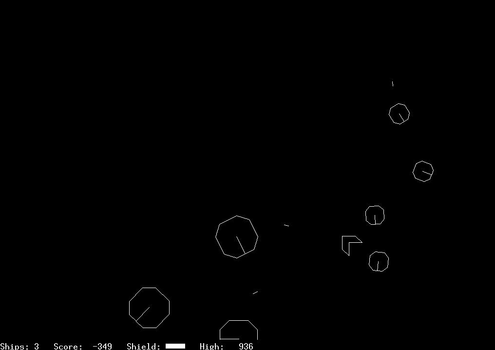 Xasteroids screenshot