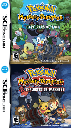 Pokémon Mystery Dungeon: Explorers of Time and Explorers of Darkness cover art