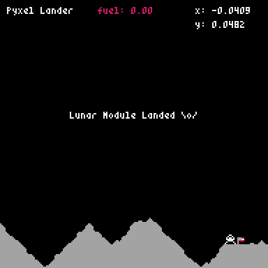 Pyxel Lander screenshot